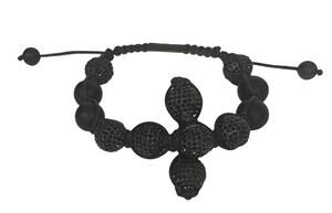 King Ice Los Angeles Bracelet Black Beads Crystals Ball Hematite Shamballa Style